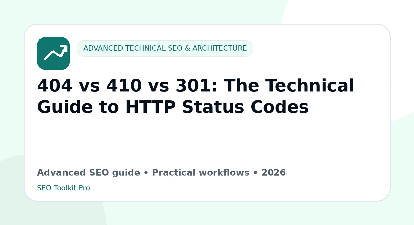 404 vs 410 vs 301: The Technical Guide to HTTP Status Codes