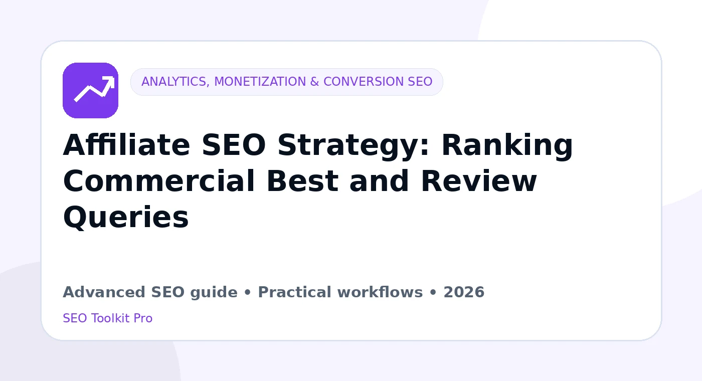 Affiliate SEO Strategy: Ranking Commercial Best and Review Queries