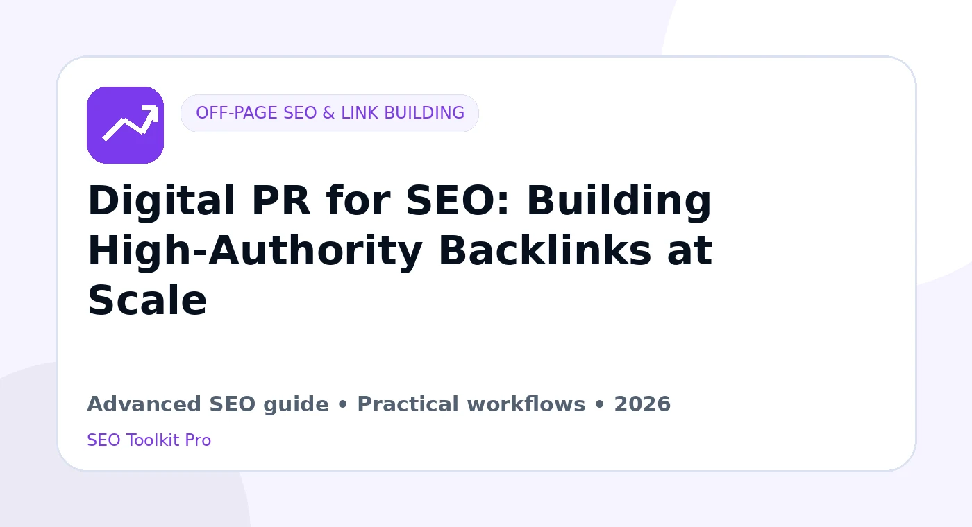 Digital PR for SEO: Building High-Authority Backlinks at Scale