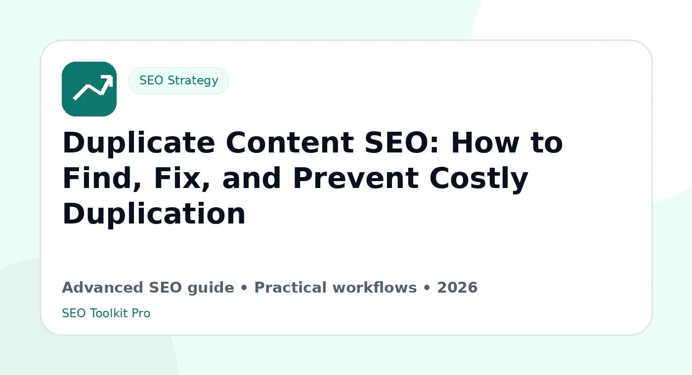 Duplicate Innhold SEO: How to Find, Fix, and Prevent Costly Duplication