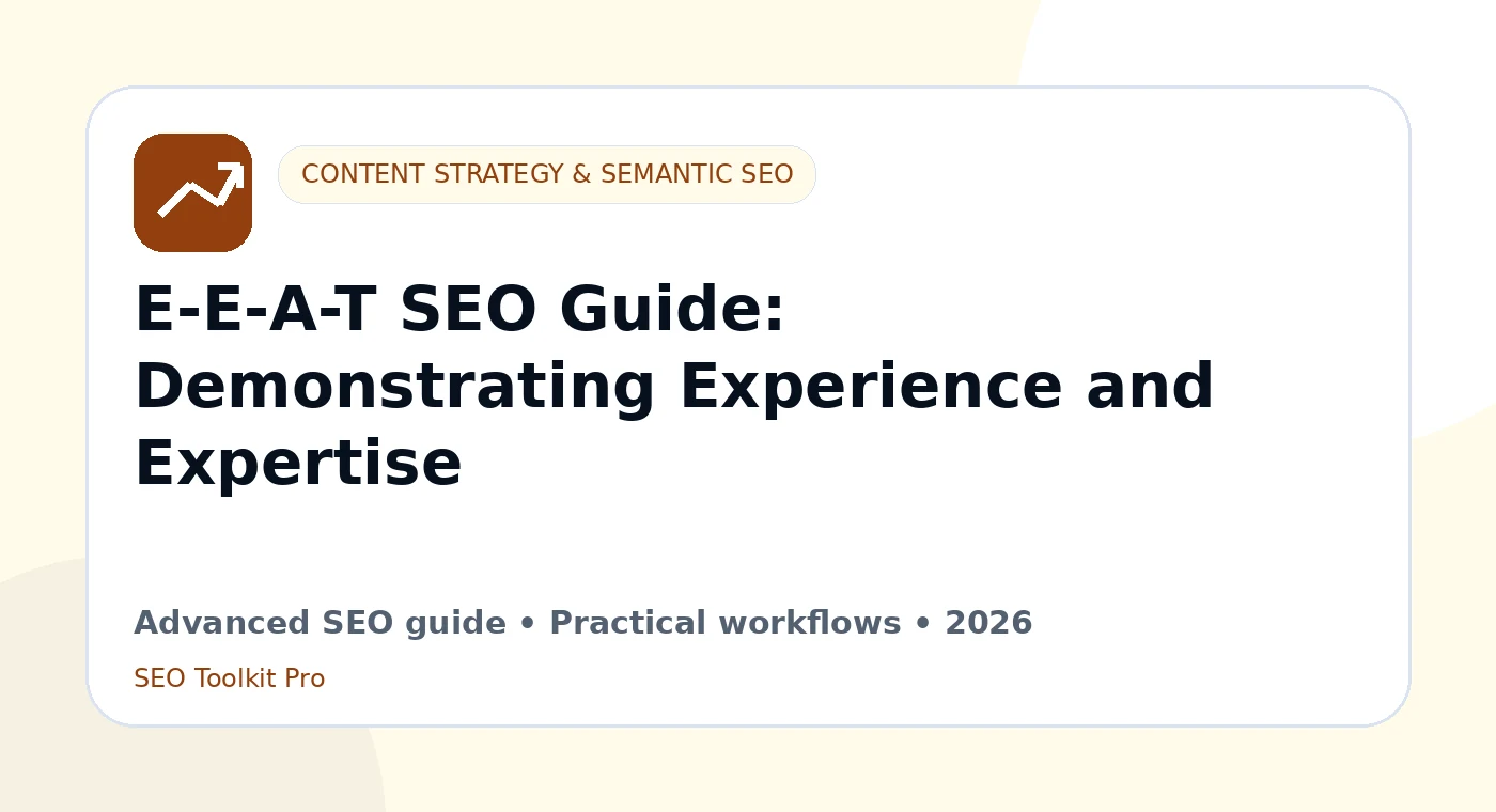 E-E-A-T SEO Guide: Demonstrating Experience and Expertise