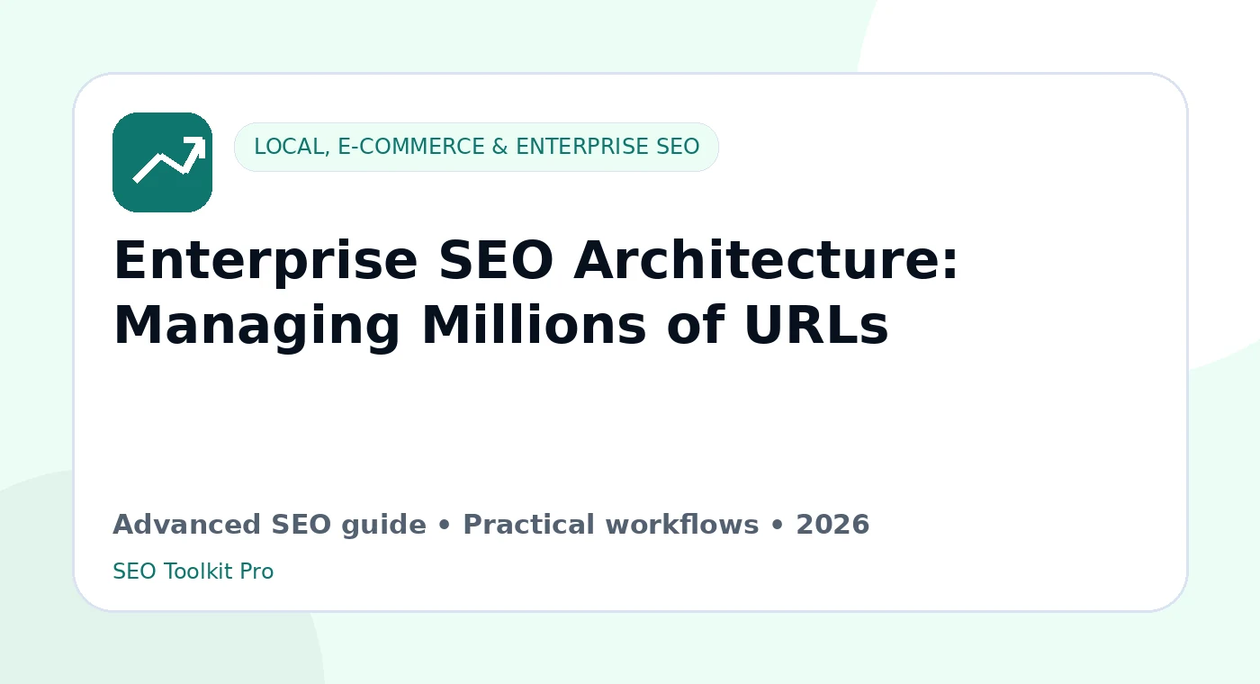 Enterprise SEO Architecture: Managing Millions of URLs