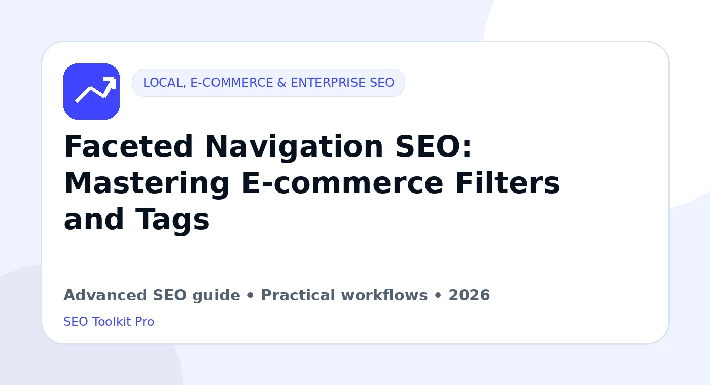 Faceted Navigation SEO: Mastering E-commerce Filters and Tags