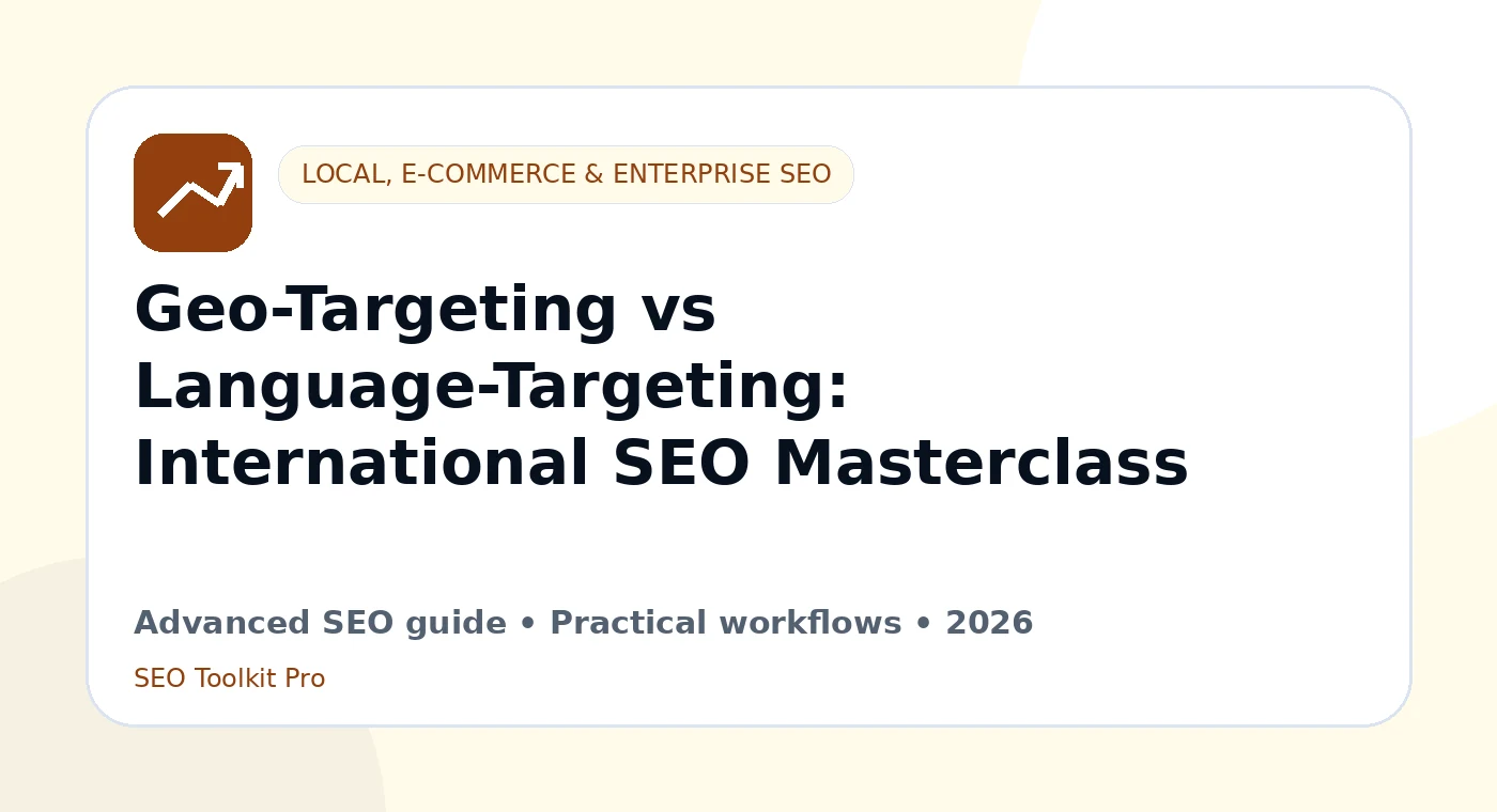 Geo-Targeting vs Language-Targeting: International SEO Masterclass