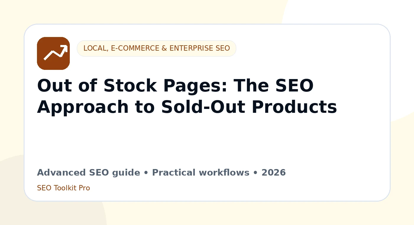 Out of Stock Pages: The SEO Approach to Sold-Out Products