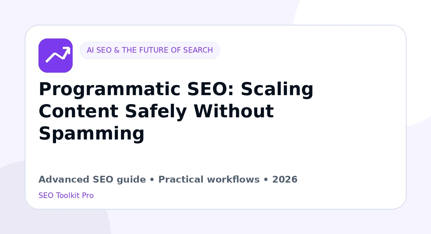 Programmatic SEO: Scaling Innhold Safely Without Spamming