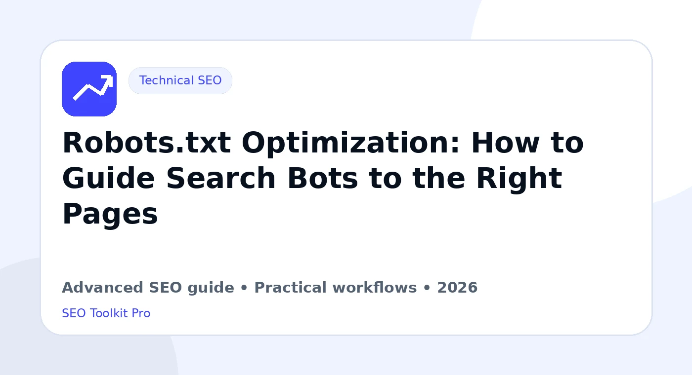 Robots.txt Optimization: How to Guide Search Bots to the Right Pages