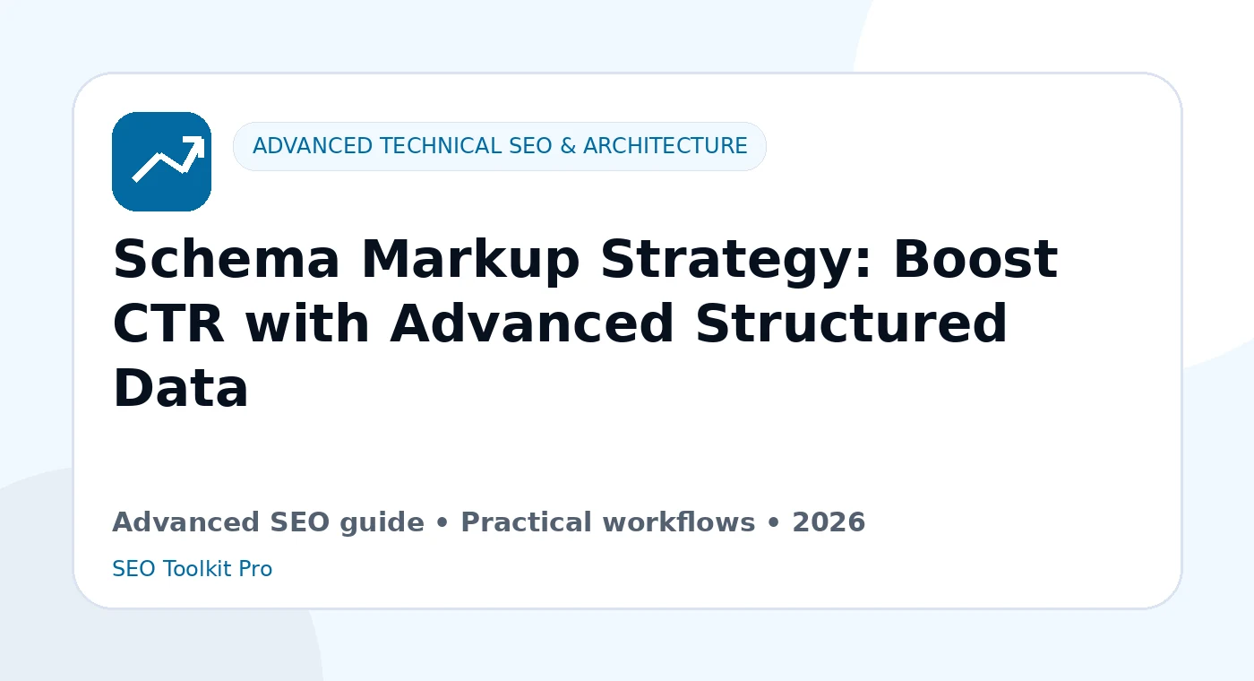 Schema Markup Strategy: Boost CTR with Advanced Strukturerte data