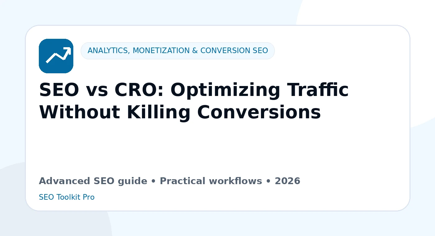 SEO vs CRO: Optimizing Traffic Without Killing Conversions