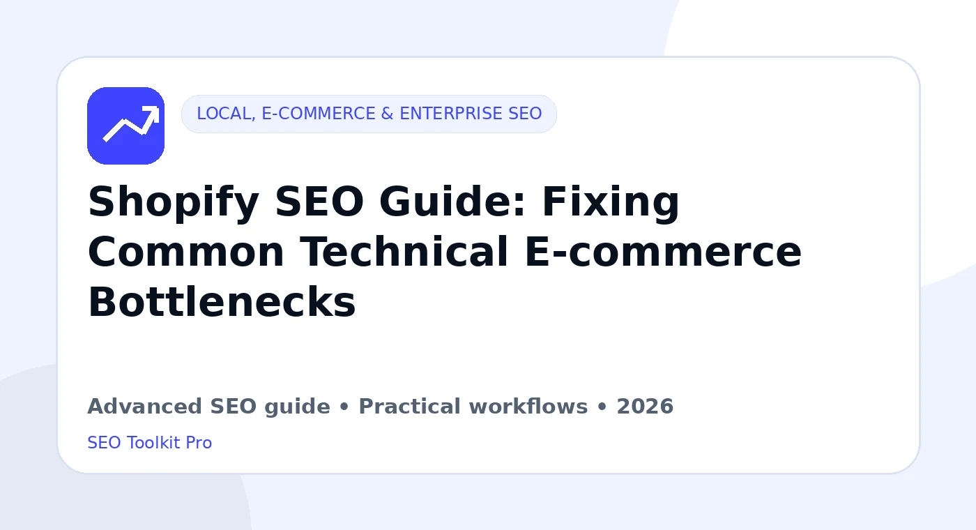 Shopify SEO Guide: Fixing Common Technical E-commerce Bottlenecks